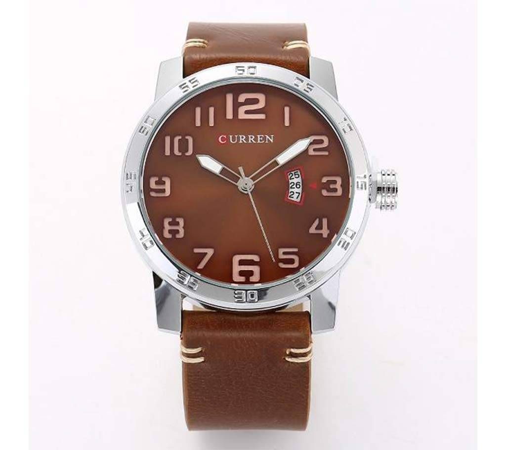 Curren 8254 Leather Wrist Watch for Men  
