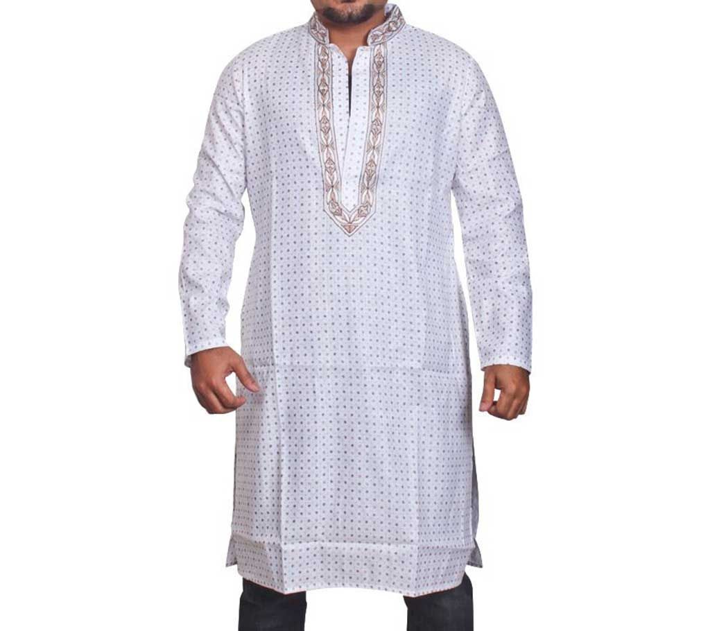 slim fit long cotton punjabi