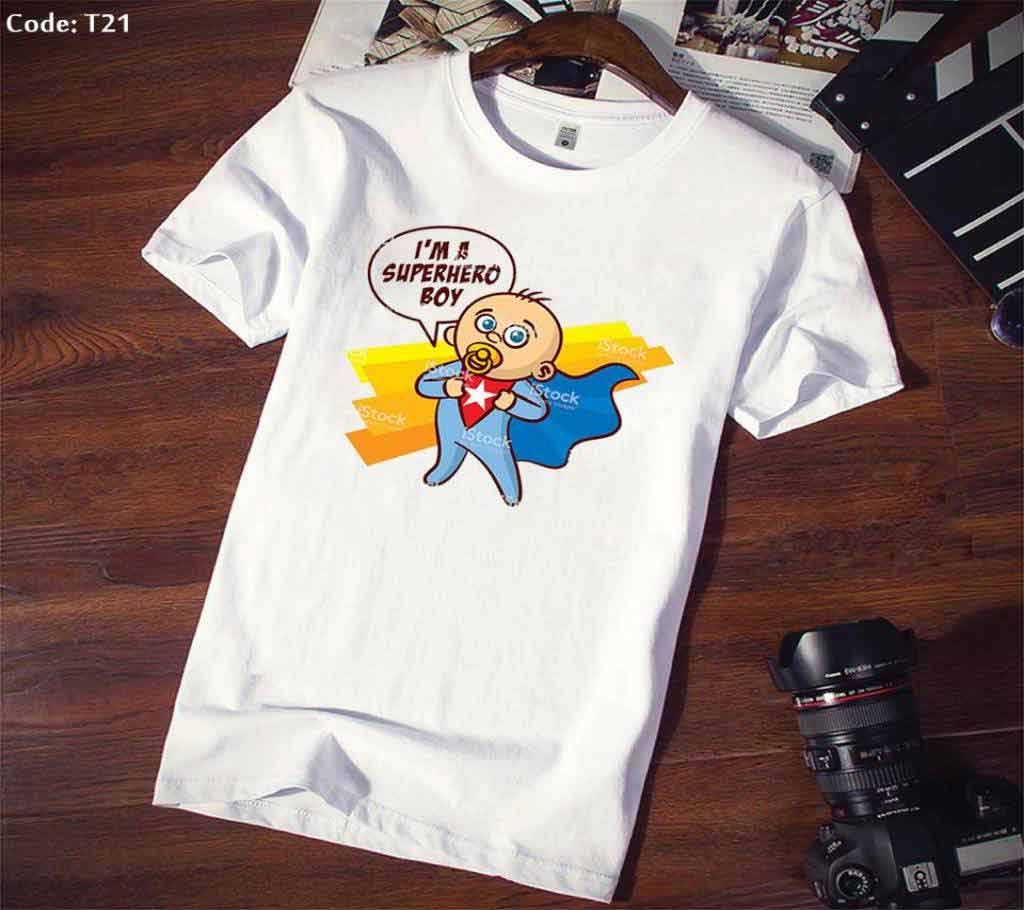 I am Super Hero Boy Menz Half Sleeve T-Shirt