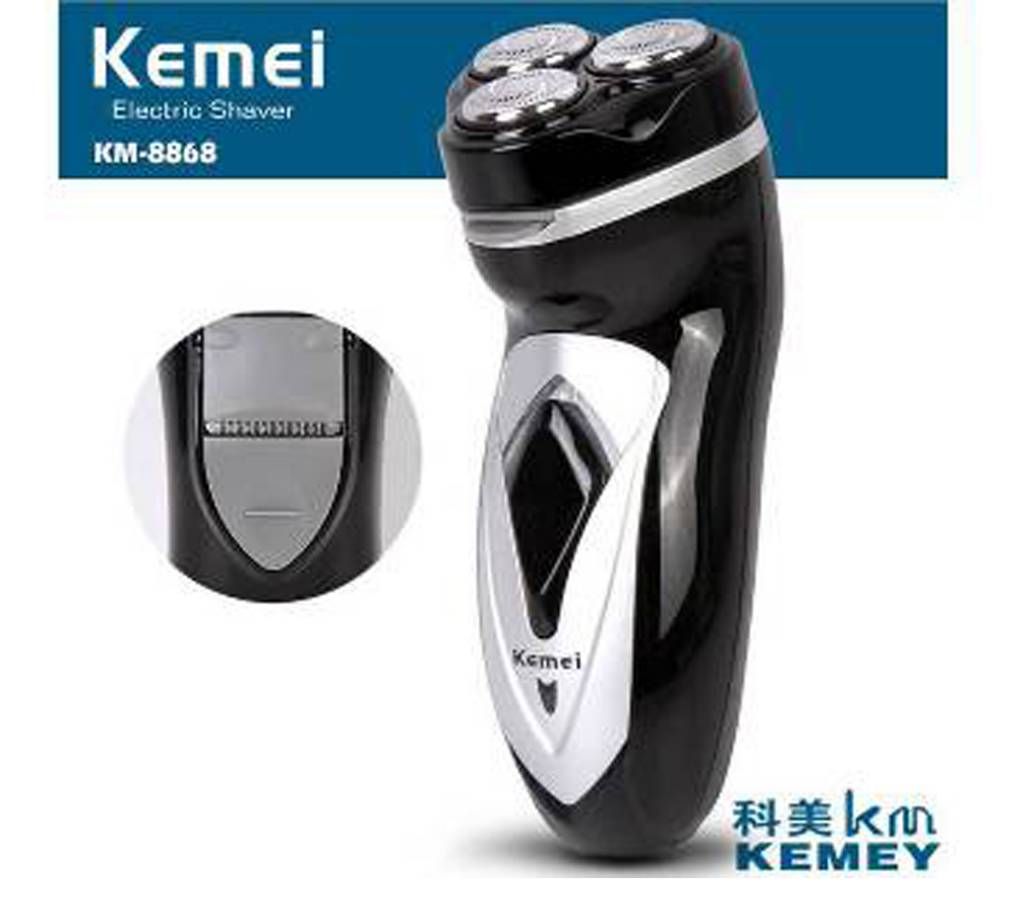 KEMEI KM-8868 TRIPLE BLADE RECHARGEABLE SHAVER