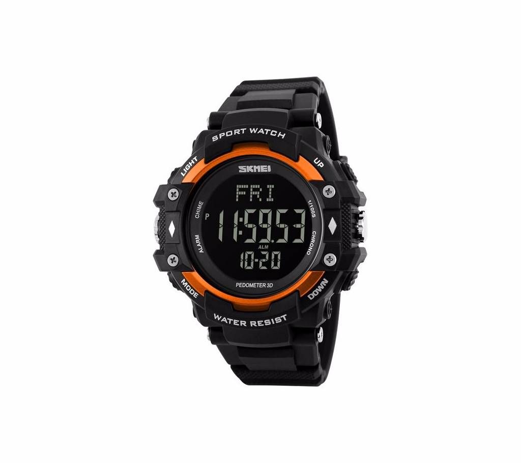 Skmei 1180 - Black Silicone Sports Watch for Men