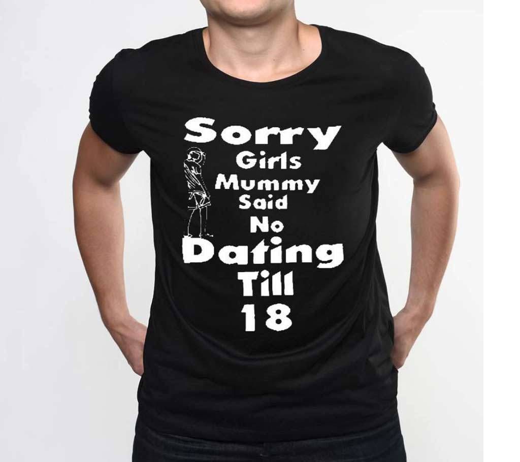 Sorry Girls Gents Half Sleeve Slim fit Cotton T-Shirt