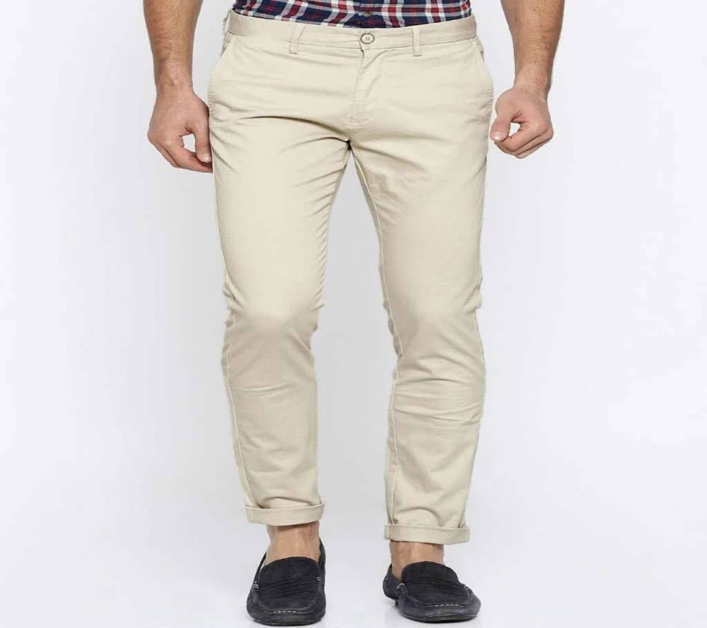 Menz slim fit gabardine full pants - Off White