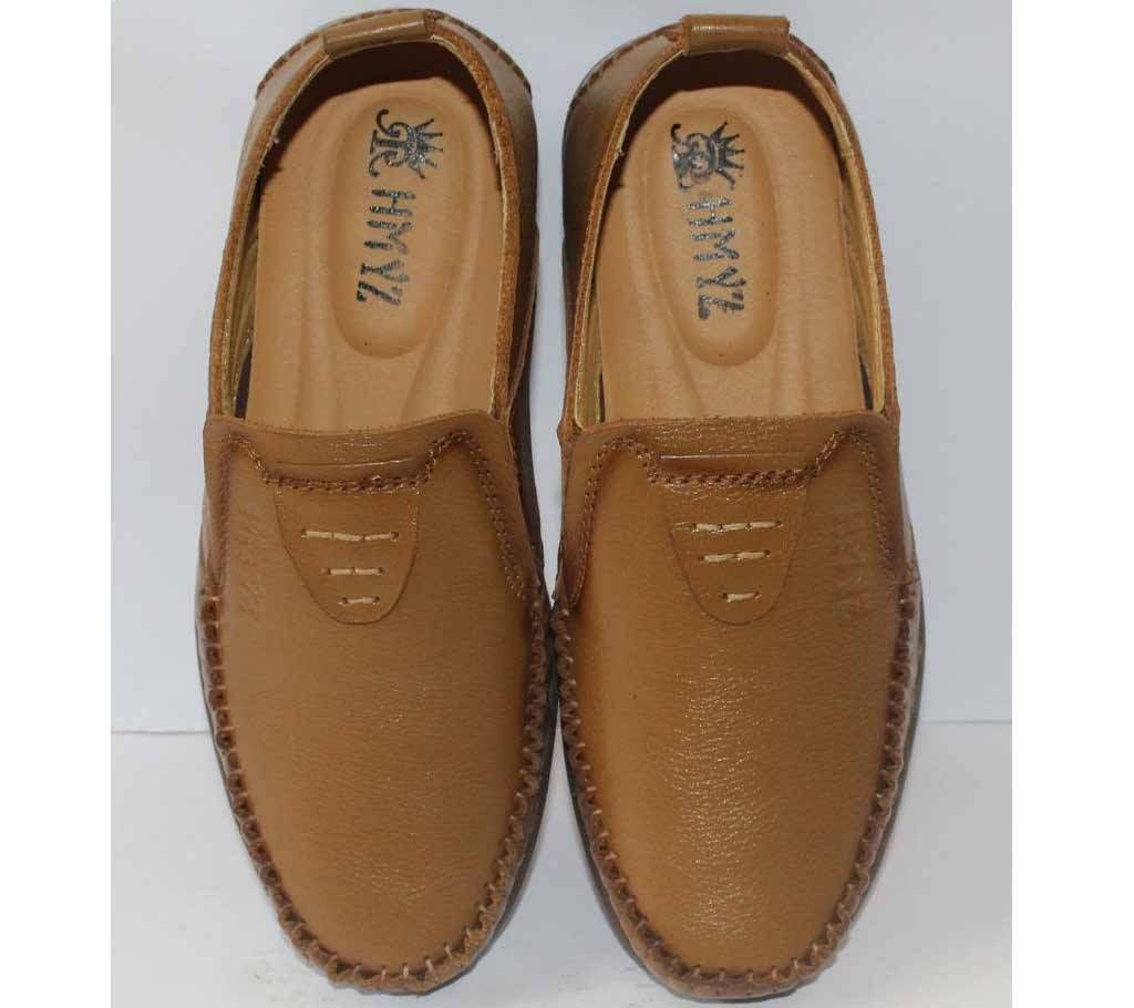 Chocolate Leather Casual Shoe for Men