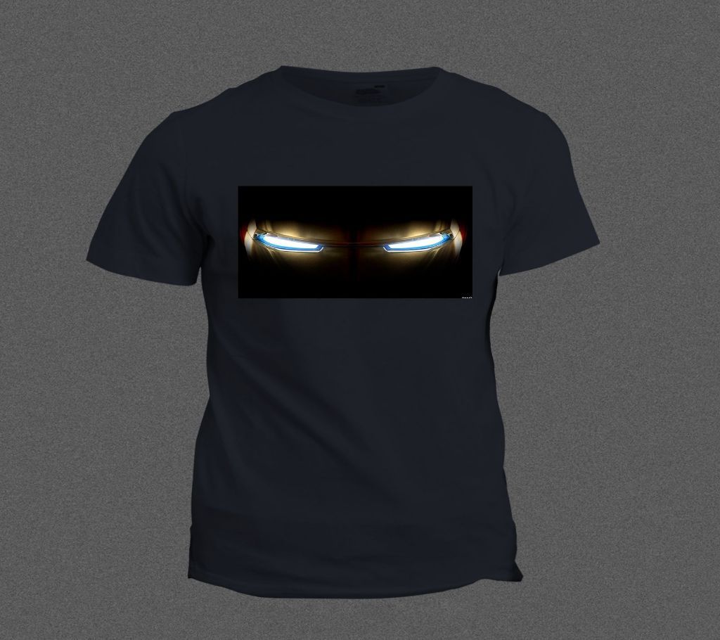 Mens Tshirt - Iron Man Eyes Navy Blue