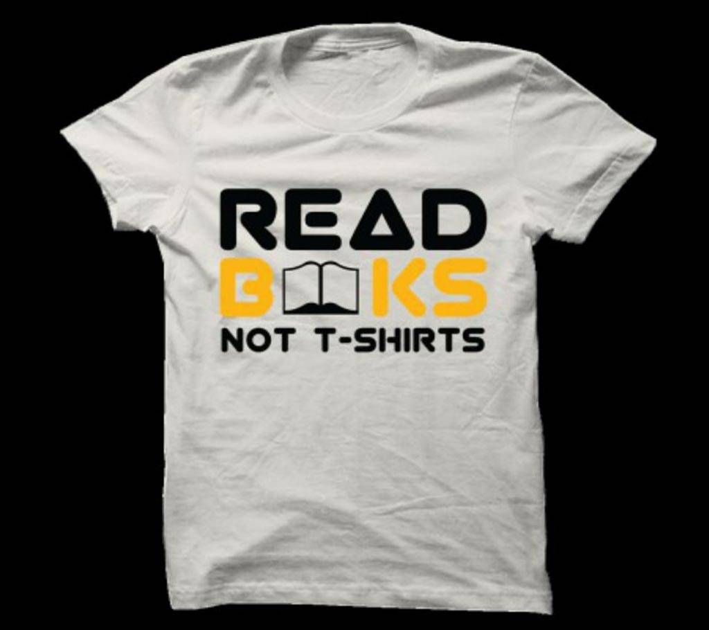 Read Books Not T Shirt Mens Half Sleeve Cotton Round neck  t-shirt