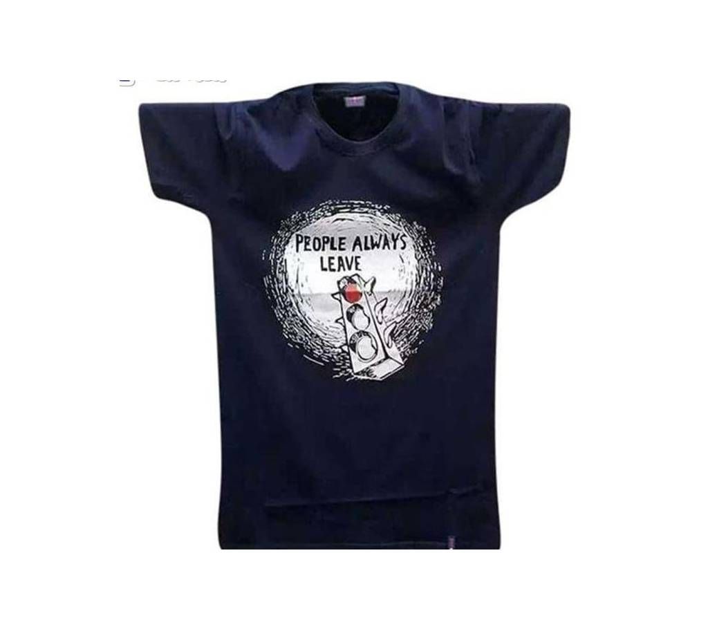 Dark Navy blue Cotton Short Sleeve
