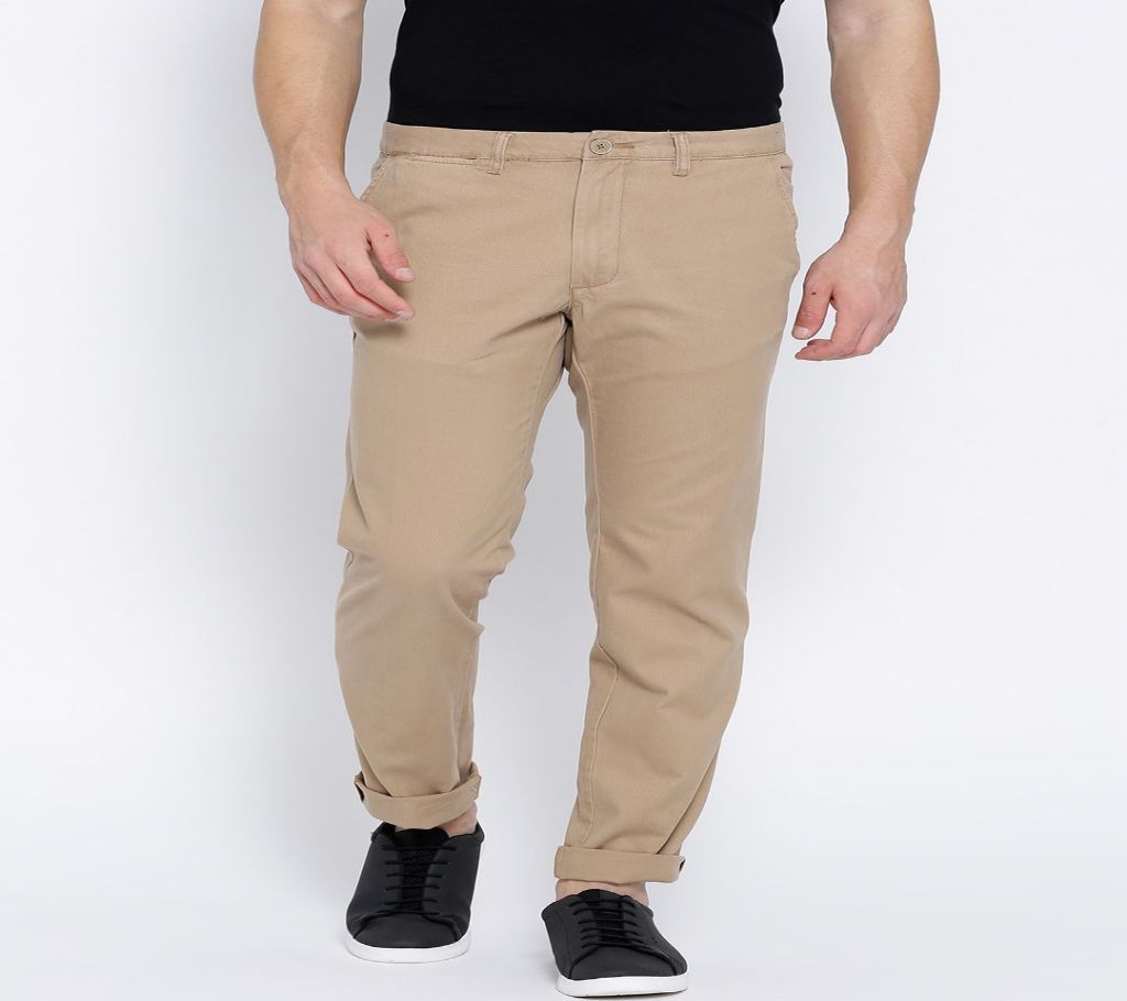 Sepia Cream Regular Fit Gabardine Pant