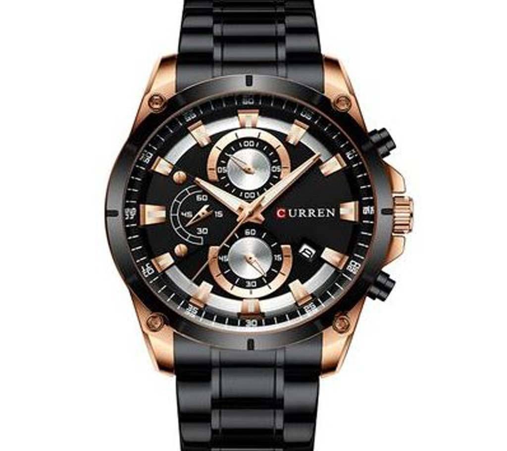 CURREN 8360 CHRONOGRAPH BLACK WATCH FOR MEN
