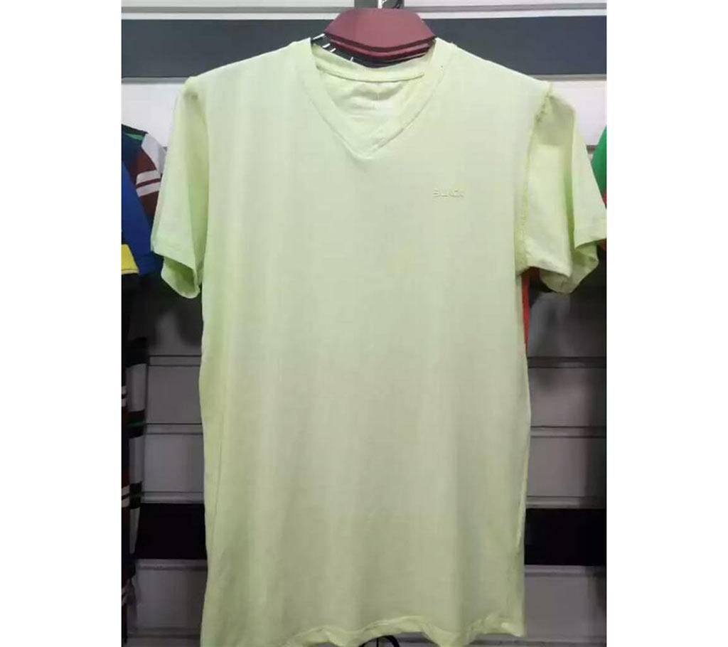 High quality Easy stitch Cotton V neck T-shirt