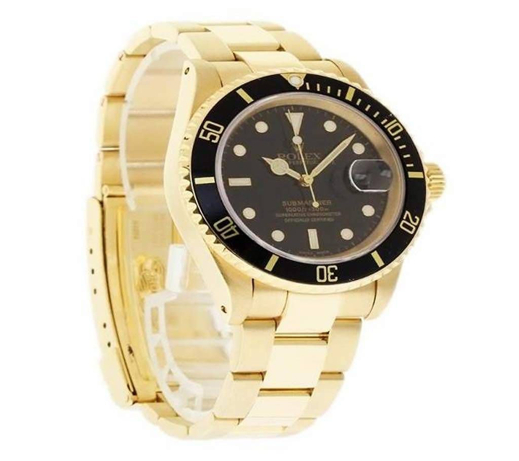 Rolex Submariner 116618 Black Dial Gold Bracelet Menz Watch Copy