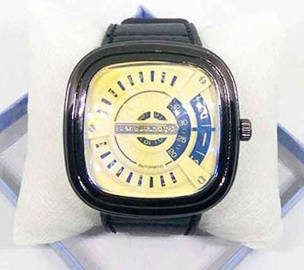 Seven Friday Leather Belt Gents Watch (White Dial) copy 