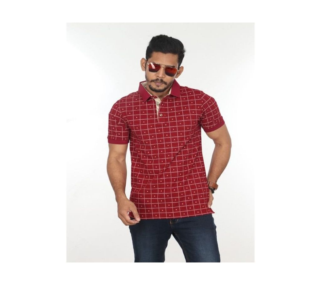 Slim fit Cotton Classic Polo Shirt (Imported)- F-084