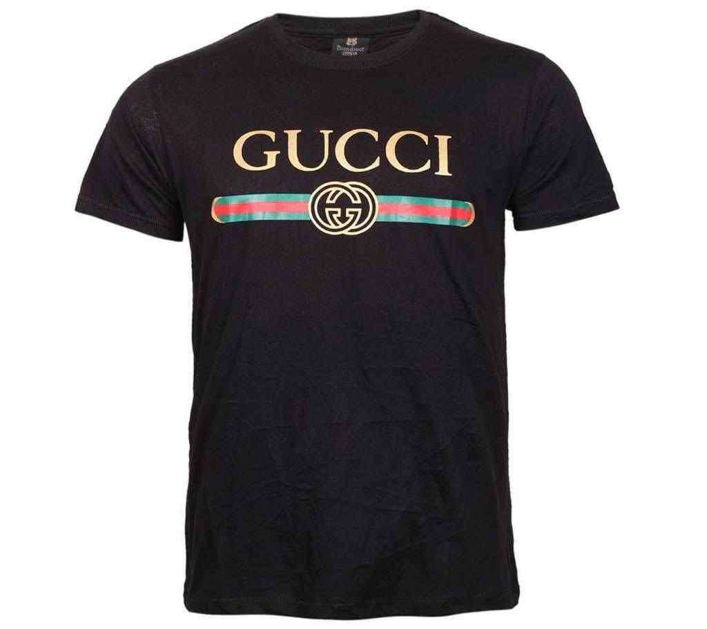Black cotton short sleeve T-shirt