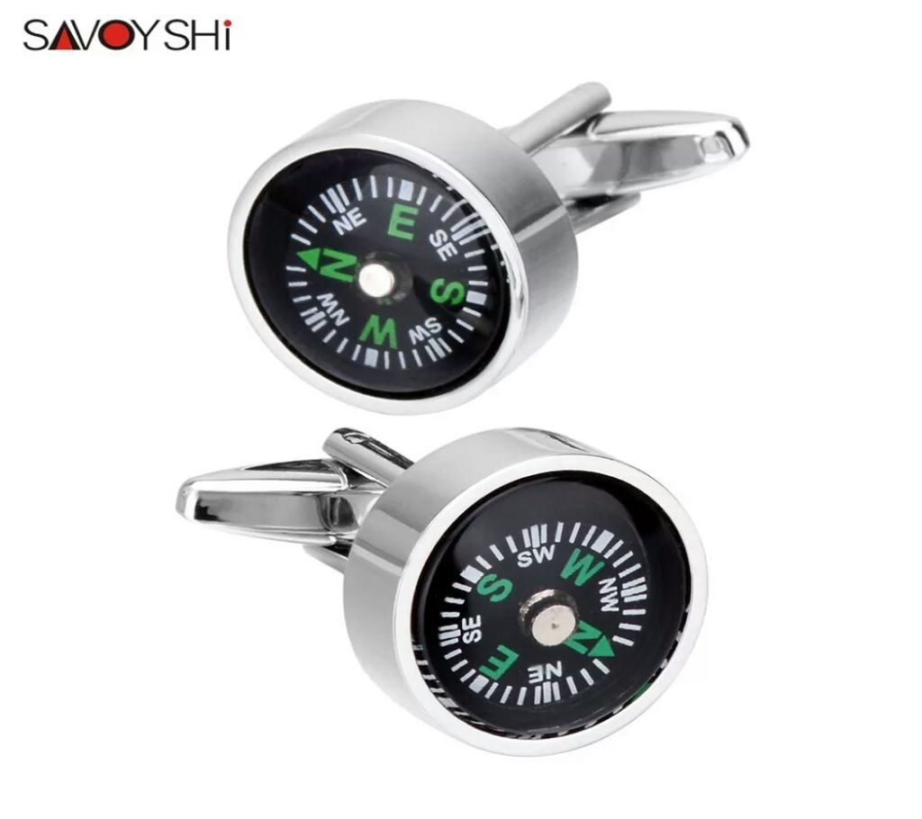 SAVOYSHI Functional Compass shirt cufflinks for mens
