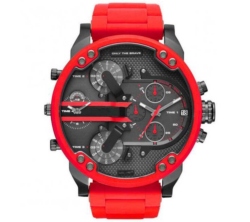 Large Dial European Style DIESEL (Replica) Brand Steel Belt Wrist watch for Men