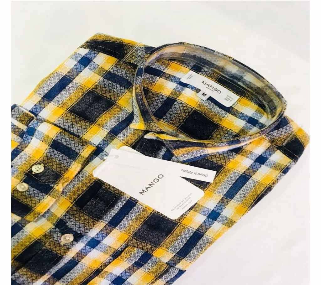 Full Sleeve Shirt for Men - 14 (Two Colors Available: Yellow, Green) - DKB