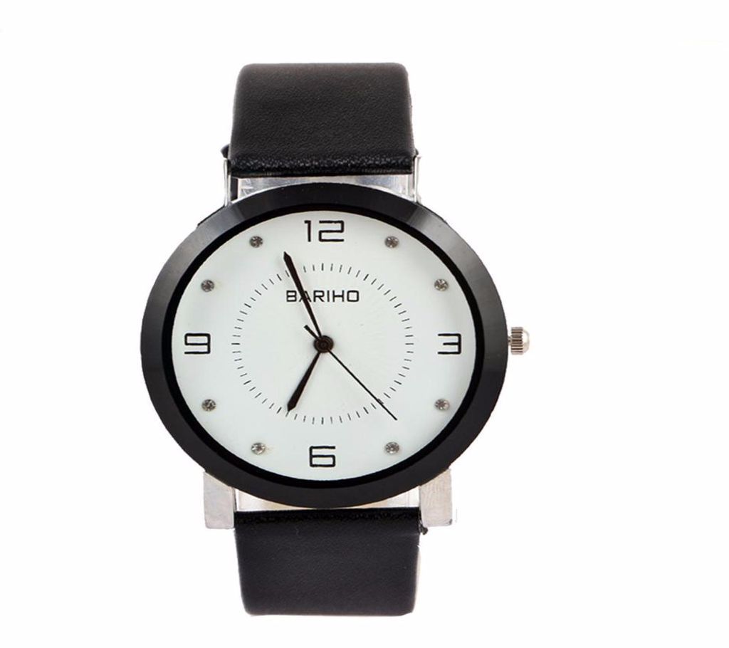 Ladies Analog Wrist Watch- Black & White