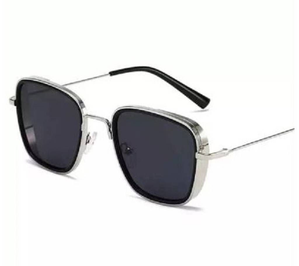 Dervin Black Square Metal Body Kabir Singh Sunglass for Men Women (Silver-Black)