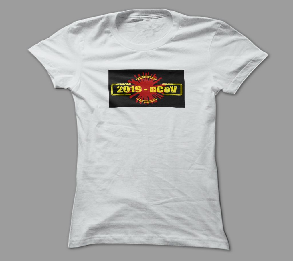 2019-nCov White Polyester T-Shirt