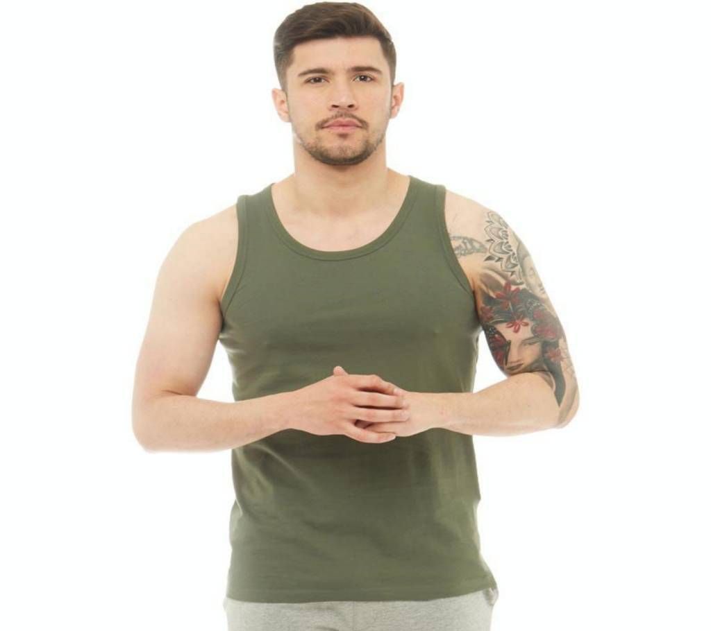 Solid Color Men's Sleeveless T-shirt