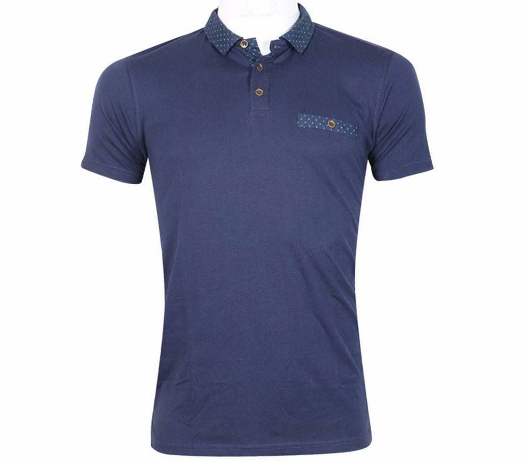 Gents Woven Collar Polo Shirt