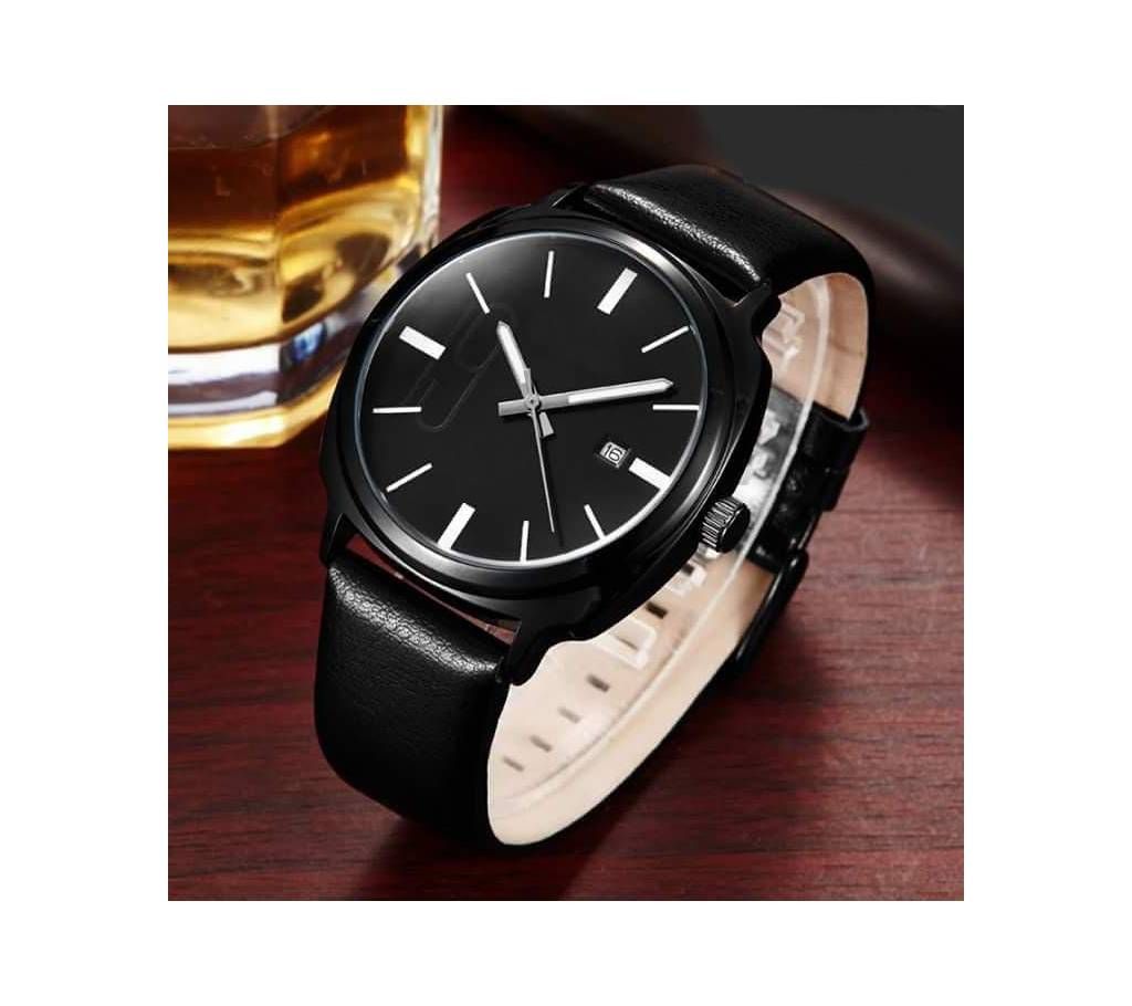 PU Leather Analog Watch For Gents