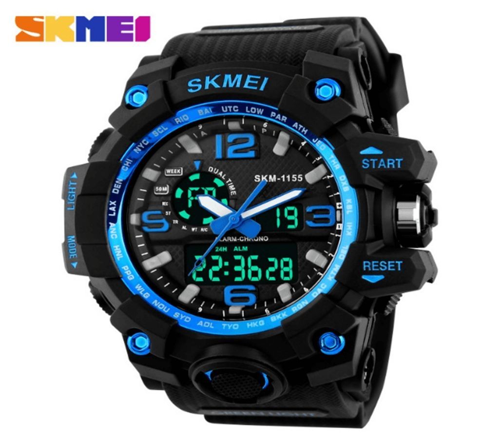Analog Digital SKMEI Watch Black Belt For Men
