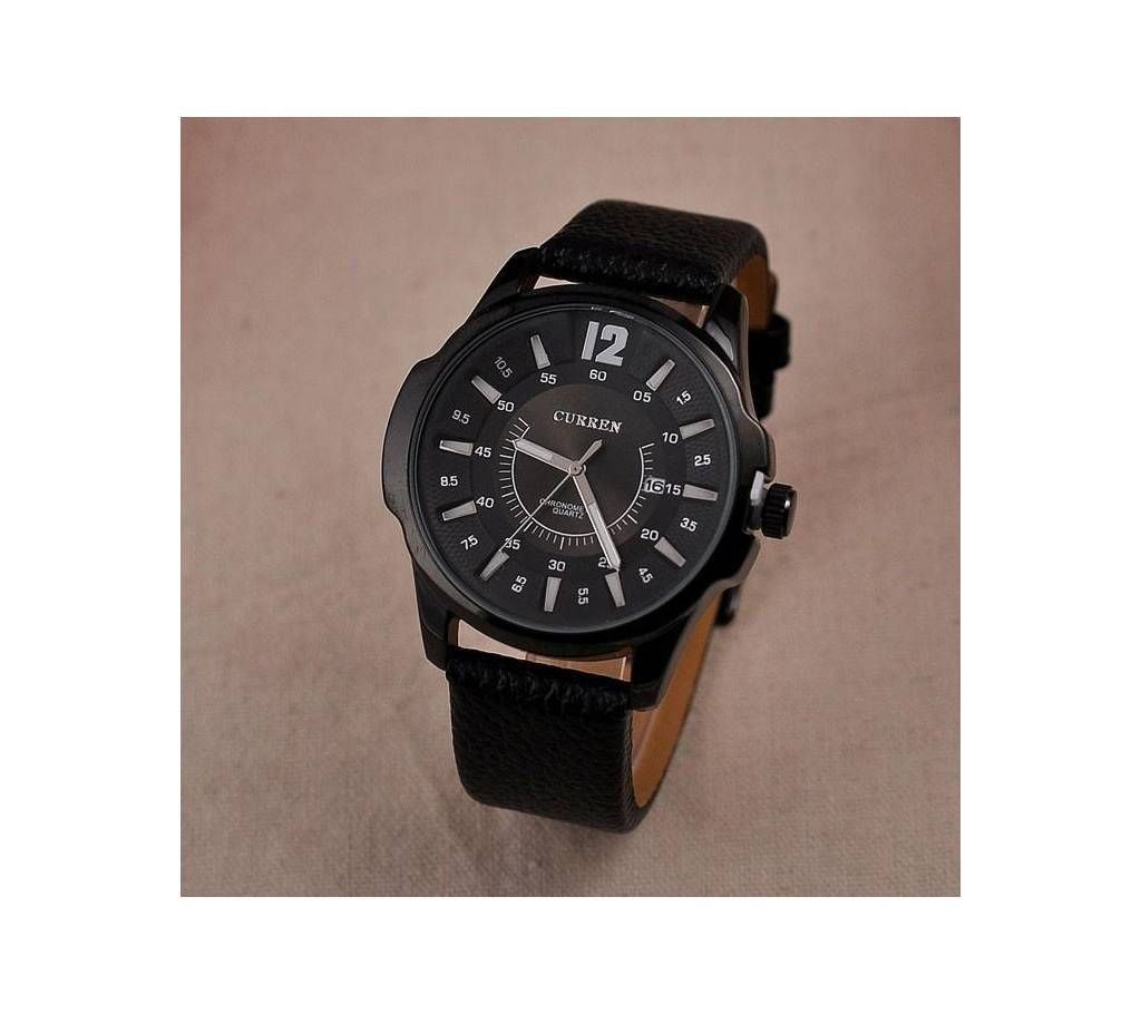 CURREN Black Strap Analog Watch for Men