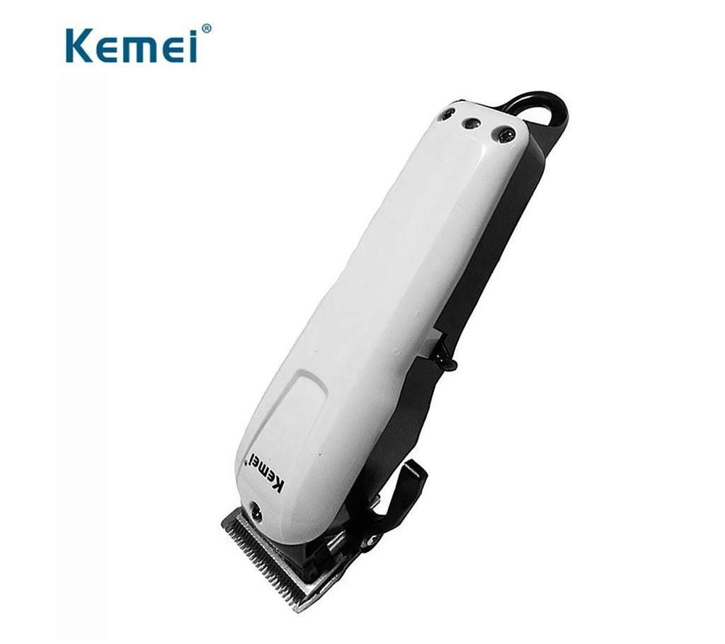 KM-2601 Hair Clipper Electric Hair Trimmer - Black and White