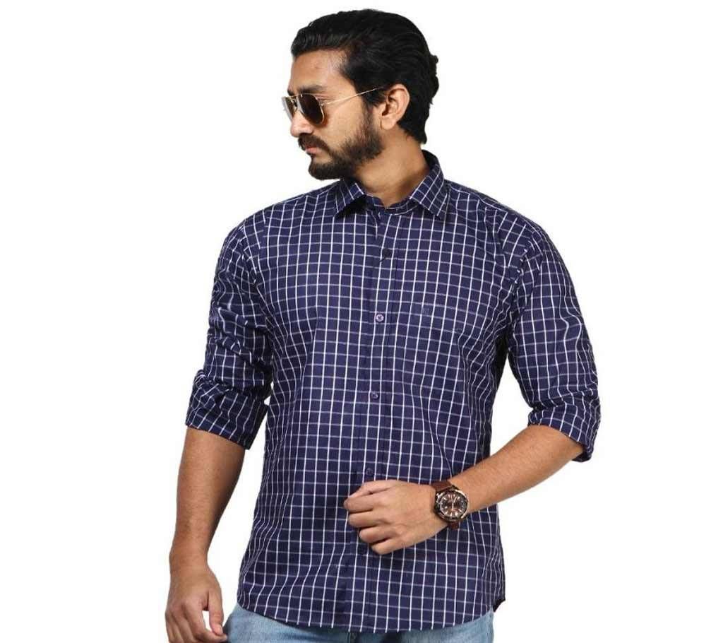 Cotton Formal Shirt for Men Blue stripe