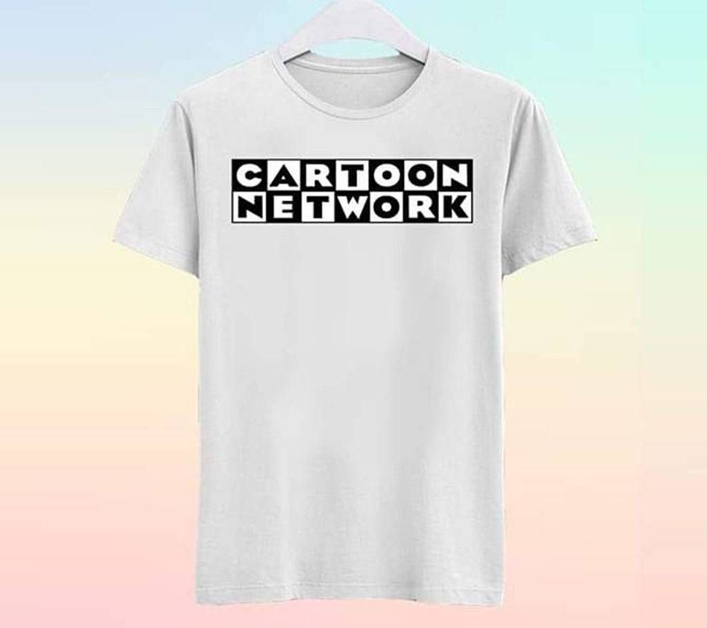 White Cartoon Network Half sleeve Cotton T Shirt For Men 