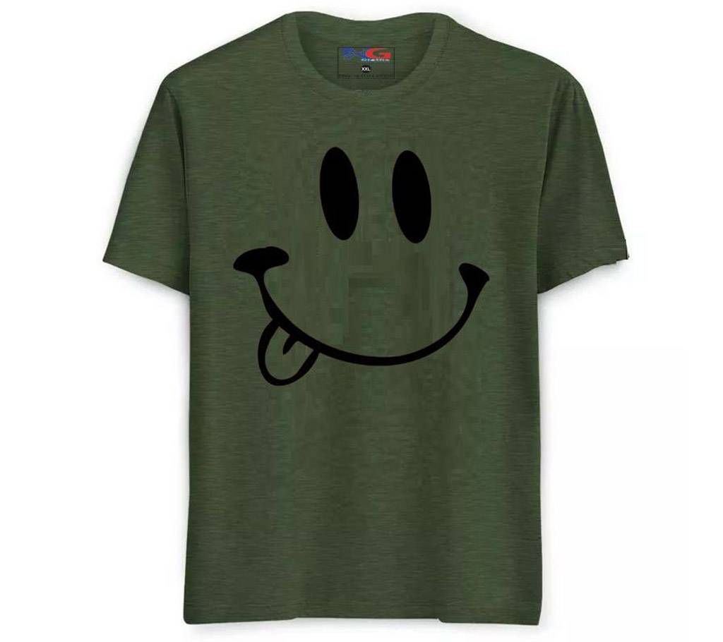 Summer Cotton Rubber print T-Shirt - Green