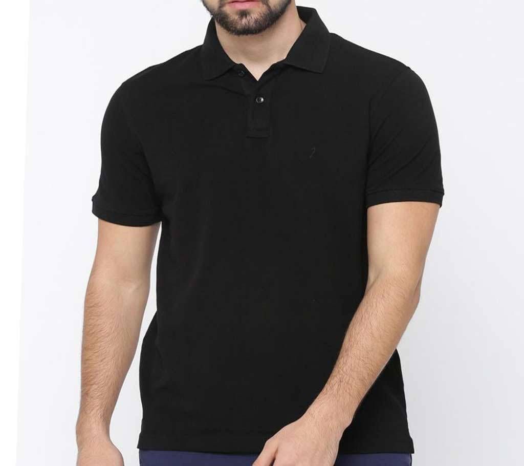 black cooton polo t shirt for mens