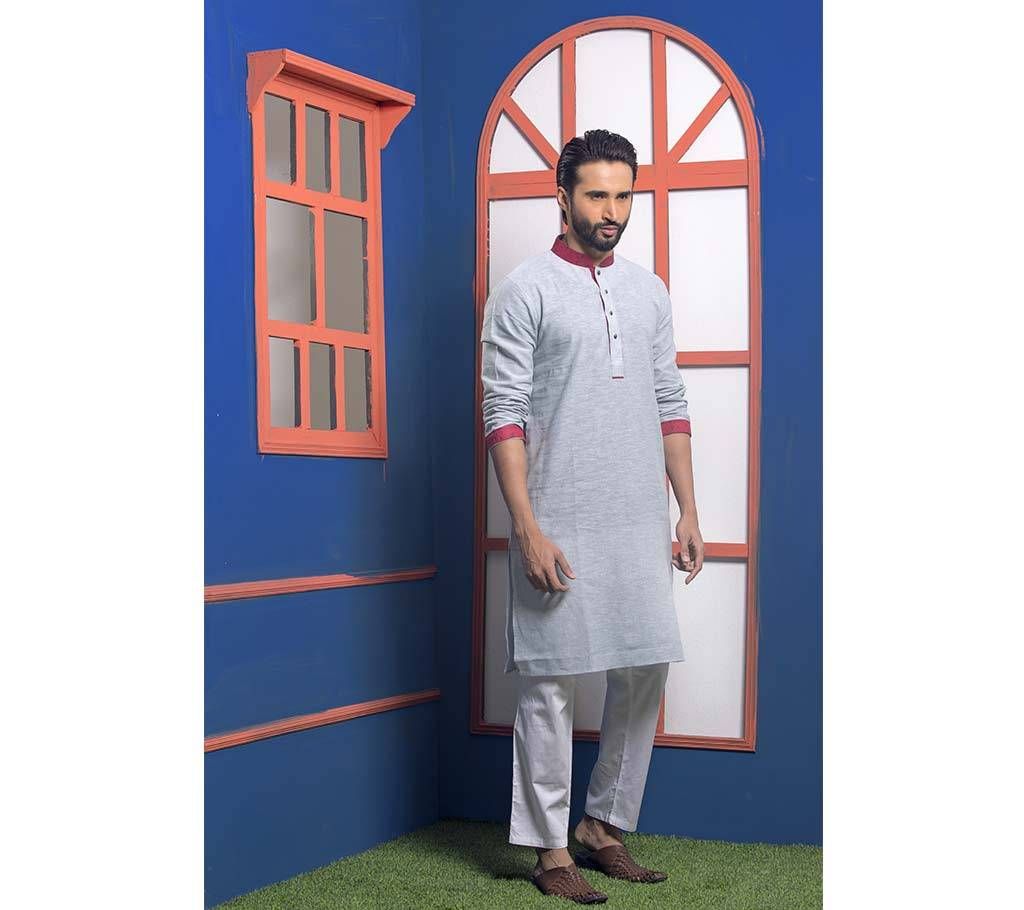 Menz Cotton Semi Long Panjabi - 9