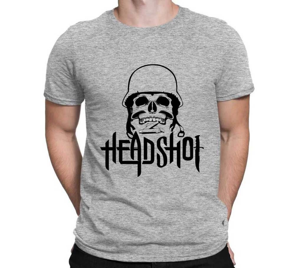 Mens Headshot Cotton Round Neck  t-shirt
