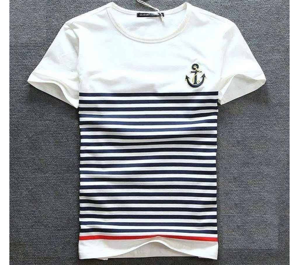 men,z half slive cotton t shirt
