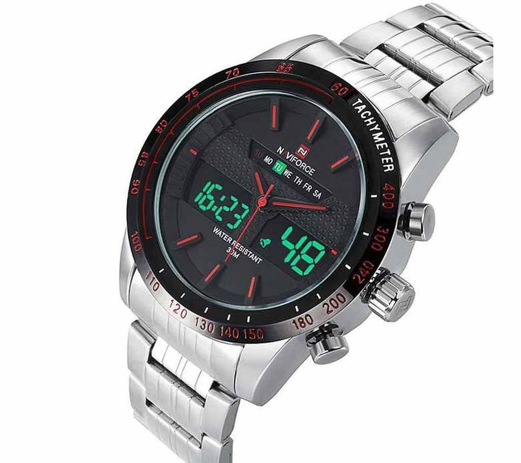 Hottest Sale NAVIFORCE 9024 Style Men Stainless Steel Custom Casual Digital Led Watch