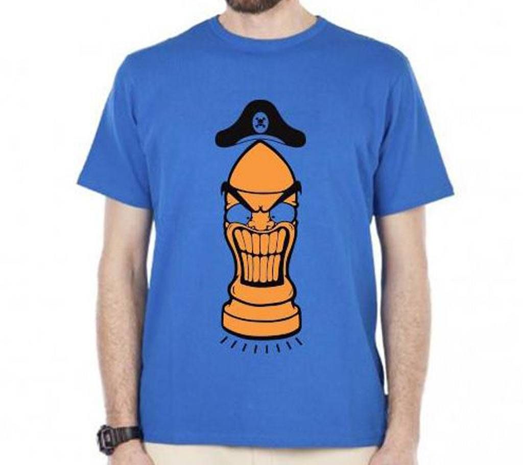 Mens Cartoon Cotton Round Neck  t-shirt