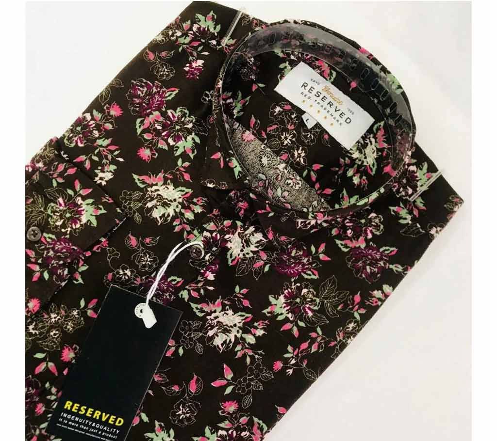 Full Sleeve Shirt for Men - 13 (Two Colors Available: Dark Violet, Black) - DKB