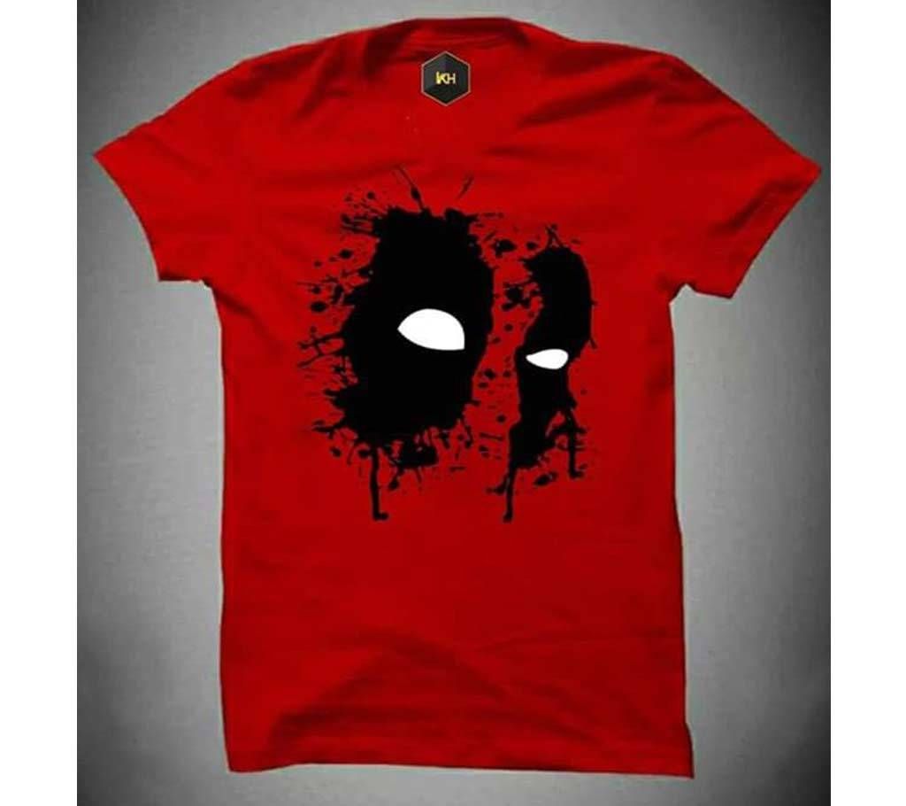 Rubber Print Half Sleeve T Shirt For Men 