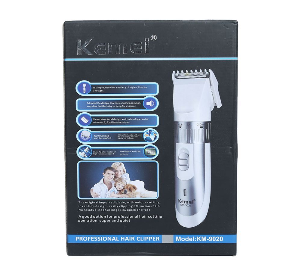 Kemei Electric Rechargeable Beard Trimmer & Hair Clipper KM-9020 