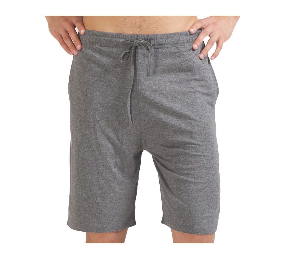 Grey Cotton Shorts For Men
