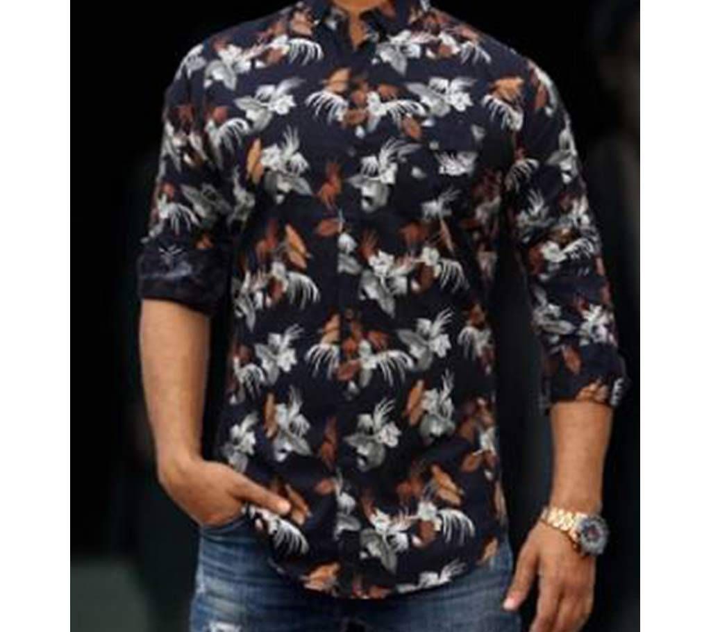 Multicolor Long Sleeve Printed Casual Shirt for MenS 2020