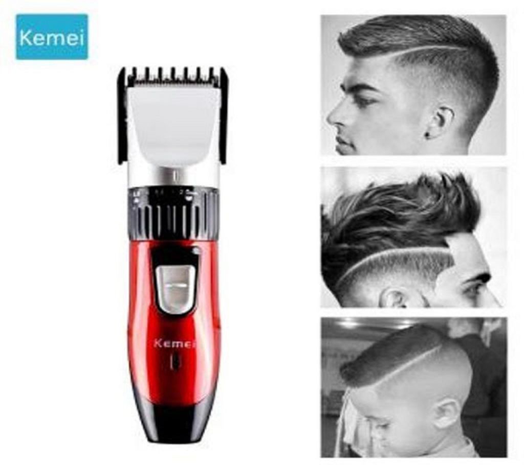 Rechargeable Hair Clipper and Trimmer - Black and Red