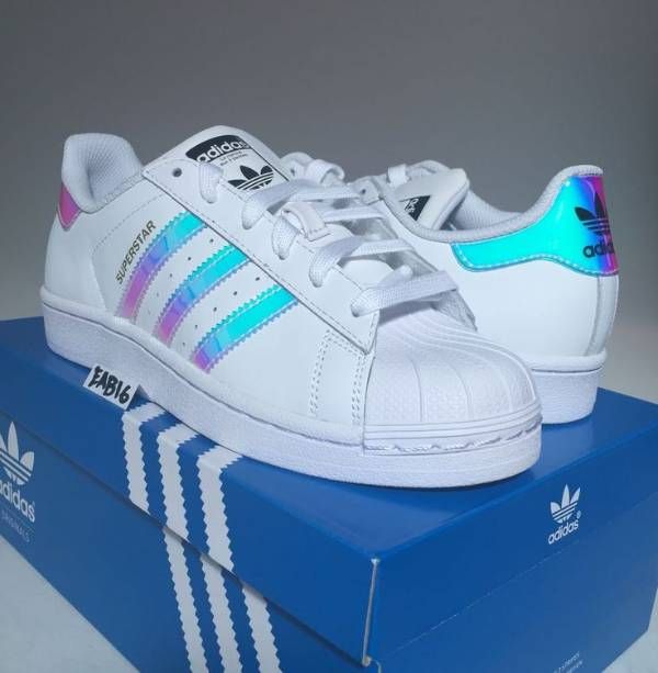 Adidas Superstar Iridescent Stripe Sneakers 