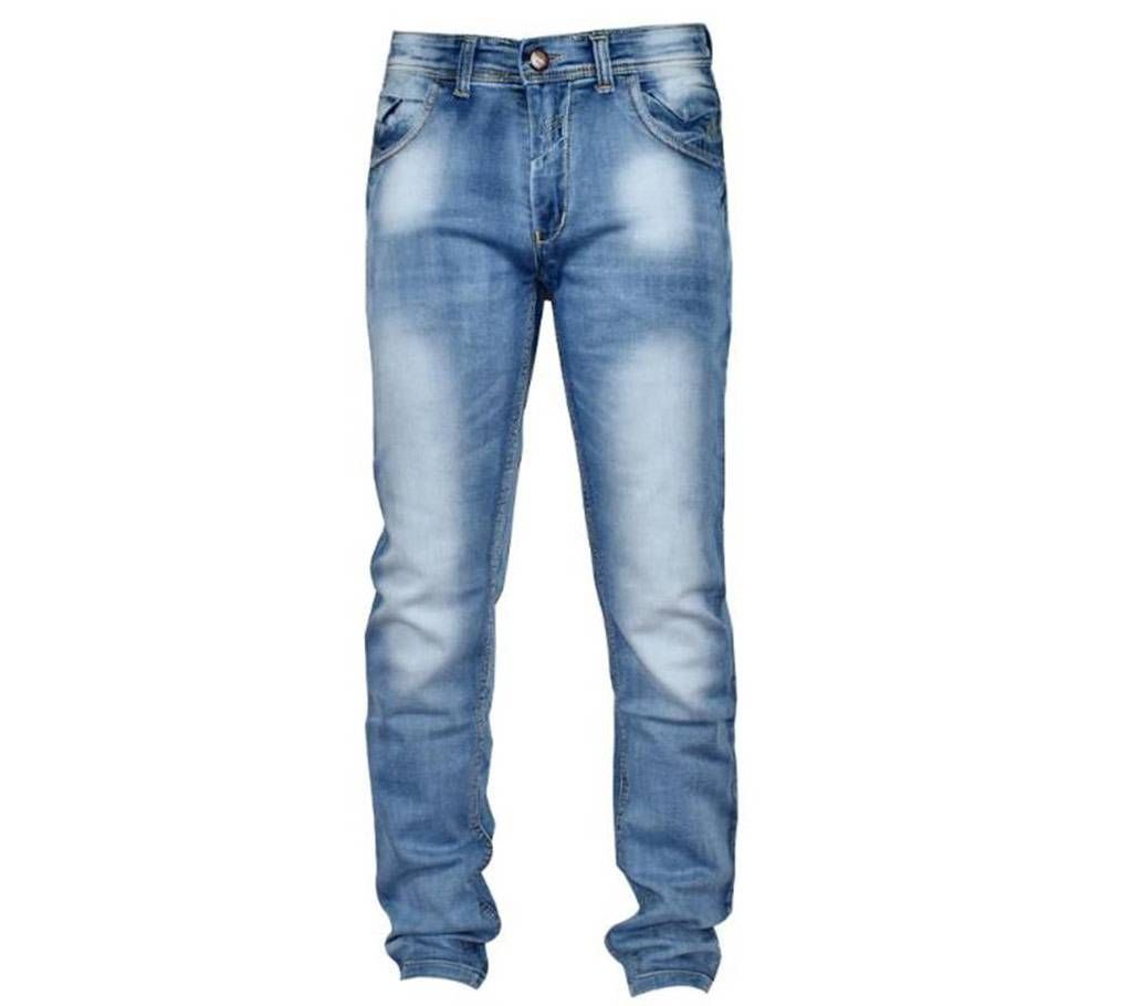 Sky Blue Cotton Jeans For Men