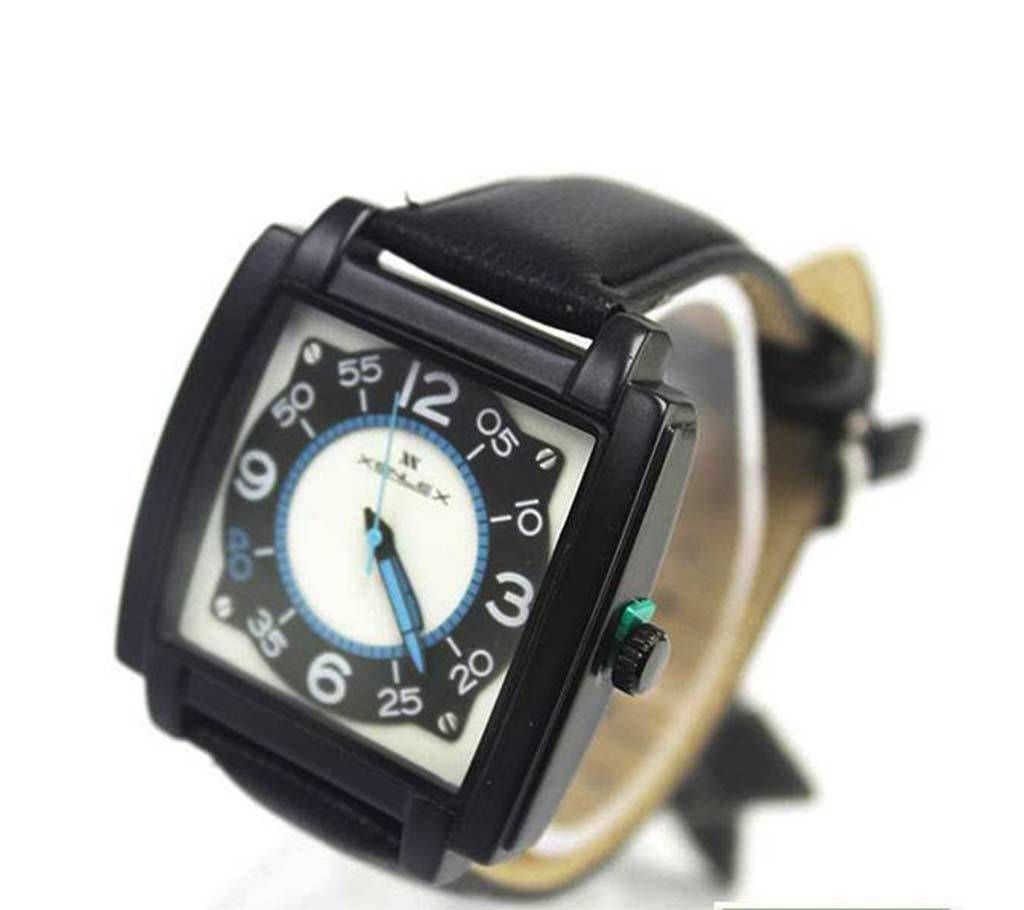 Xenlex Leather Classic Watch - Black