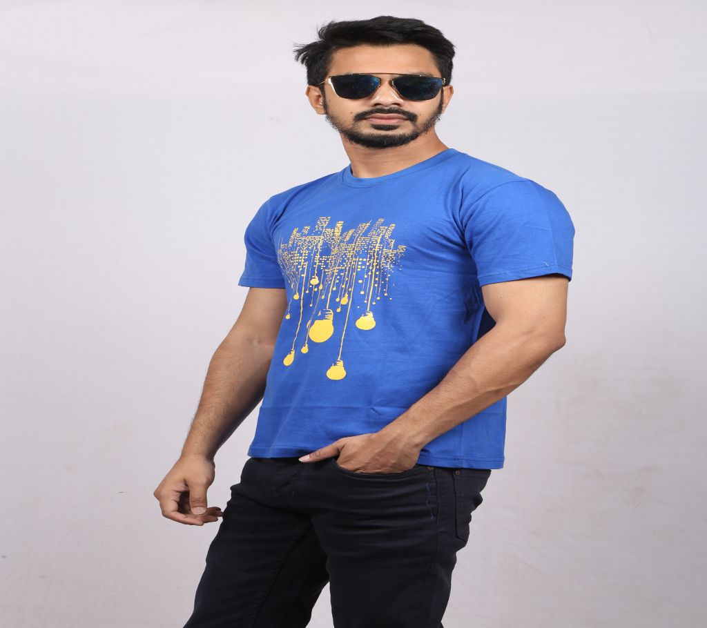 royel blue half sleev t-shirt
