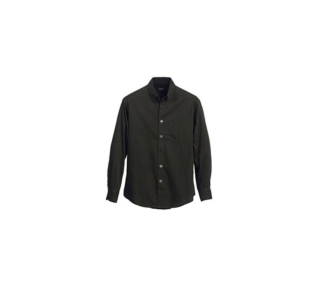 Mens Casual Twill Contrast Shirt